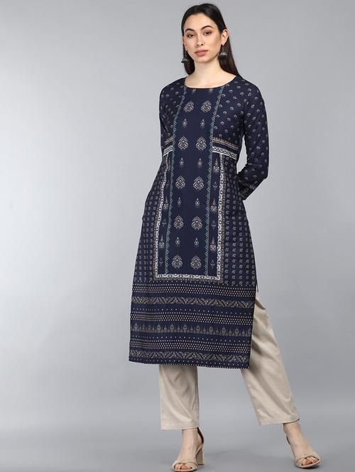 women's straight kurta - 19348726 - Very Small Image - 1