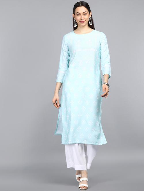 women's straight kurta - 19348733 - Very Small Image - 1