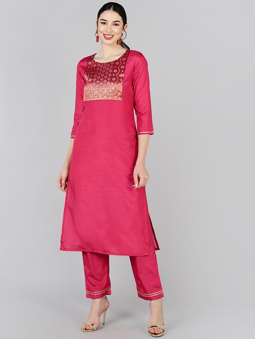 printed straight kurta - 19348811 - Very Small Image - 1