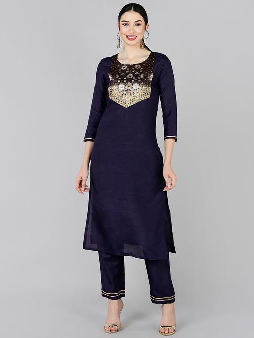 printed straight kurta - 19348817 - Very Small Image - 1