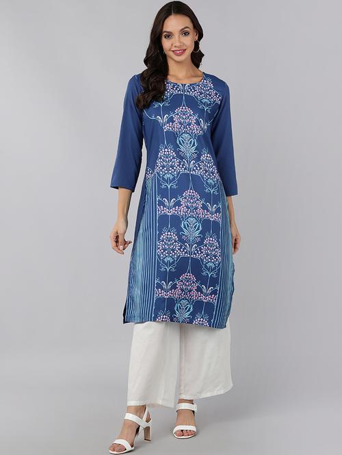 women's straight kurta - 19348841 - Very Small Image - 1