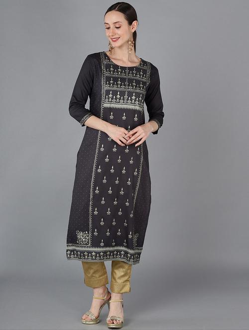 women's straight kurta - 19348853 - Very Small Image - 1