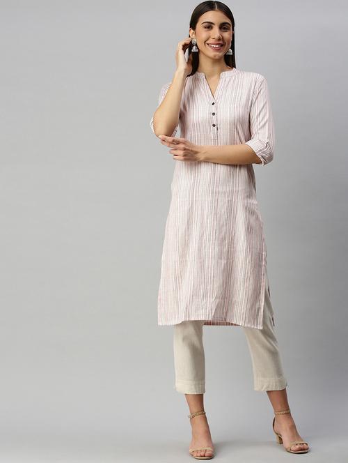striped straight kurta - 19348944 - Very Small Image - 1