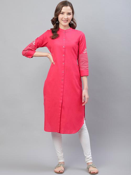 embroidered straight kurta - 19348953 - Very Small Image - 1
