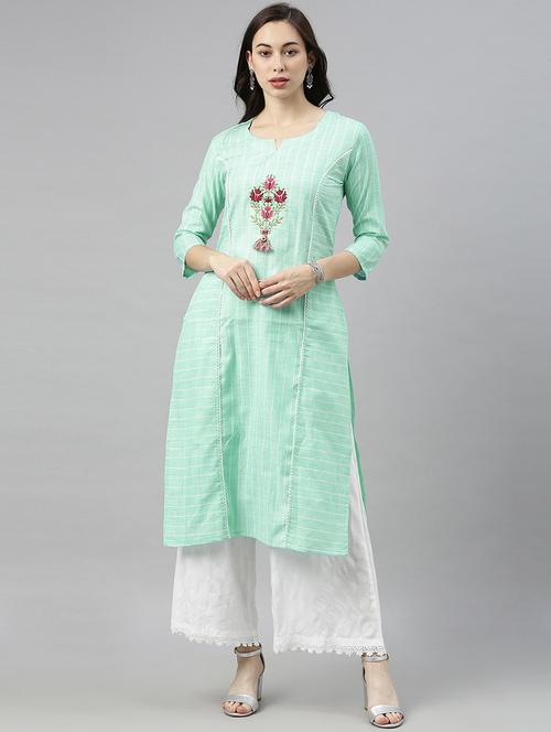 women's straight kurta - 19348990 - Very Small Image - 1