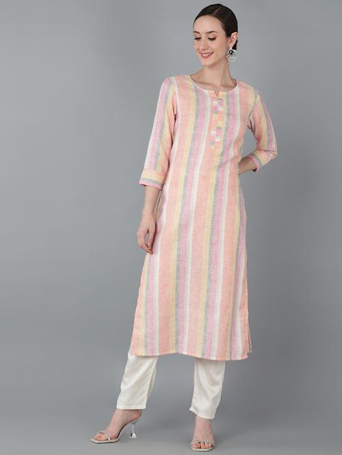 striped straight kurta - 19349019 - Very Small Image - 1