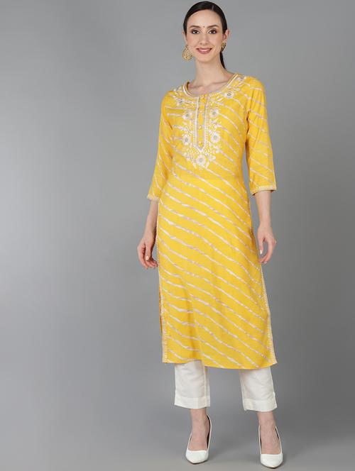 striped straight kurta - 19349030 - Very Small Image - 1