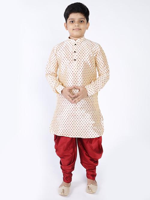 printed dupion silk dhoti kurta sets - 19349203 - Very Small Image - 1
