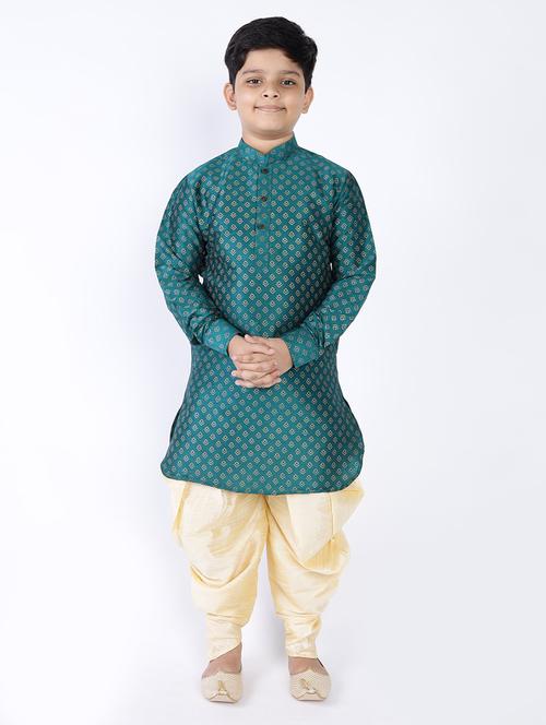 printed dupion silk dhoti kurta sets - 19349209 - Very Small Image - 1