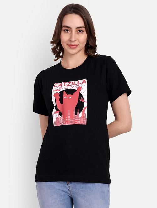 black graphic regular tee - 19349227 - Very Small Image - 1