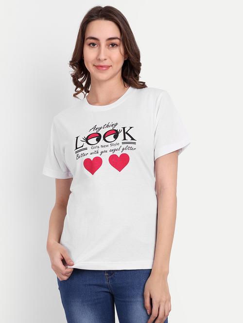 white graphic regular tee - 19349266 - Very Small Image - 1