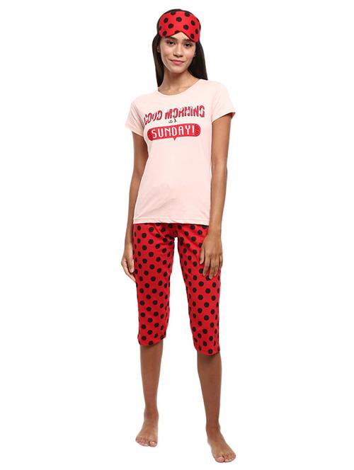 printed nightwear top and bottom set - 19349514 - Very Small Image - 1