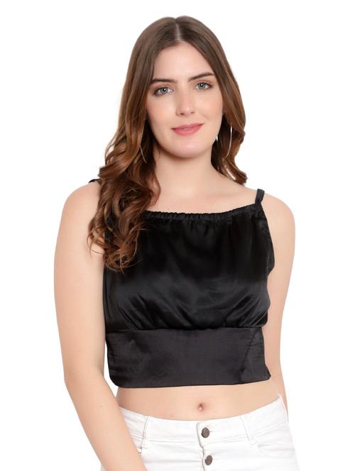 women's crop shoulder strap top - 19350175 - Very Small Image - 1