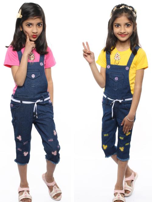combo pack of denim dungarees - 19350884 - Very Small Image - 1