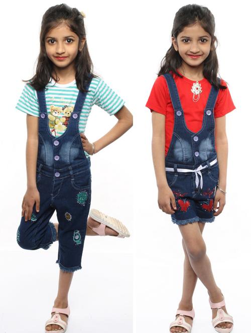 combo pack of denim dungarees - 19350889 - Very Small Image - 1
