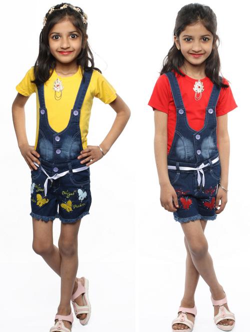 combo pack of denim dungarees - 19350897 - Very Small Image - 1