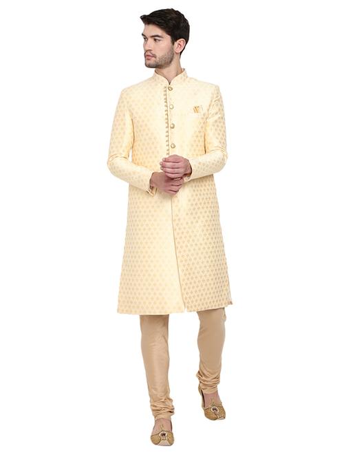 cream self design ethnic wear set - 19351497 - Very Small Image - 1