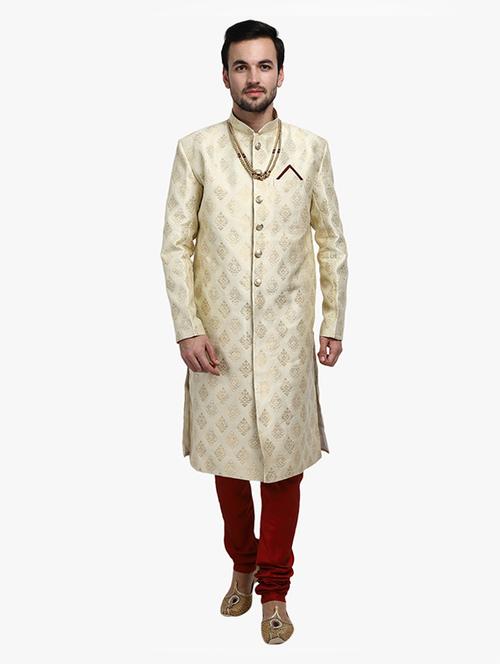 golden self design ethnic wear set - 19351504 - Very Small Image - 1