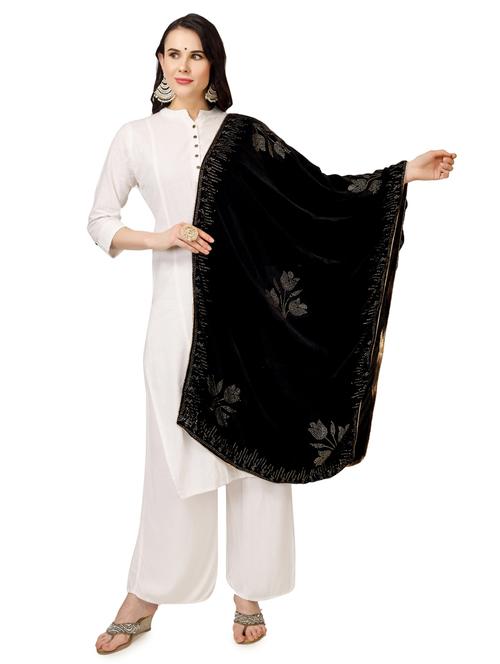 black velvet dupatta - 19351520 - Very Small Image - 1