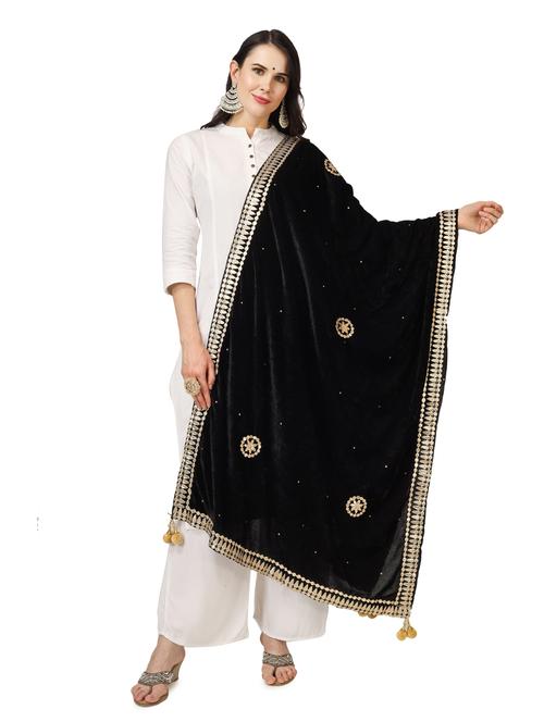 black velvet dupatta - 19351527 - Very Small Image - 1
