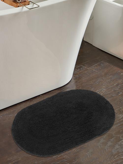 saral home dark grey cotton multiuse set of 2 bathmats - 45x70 cm - 19351609 - Very Small Image - 1