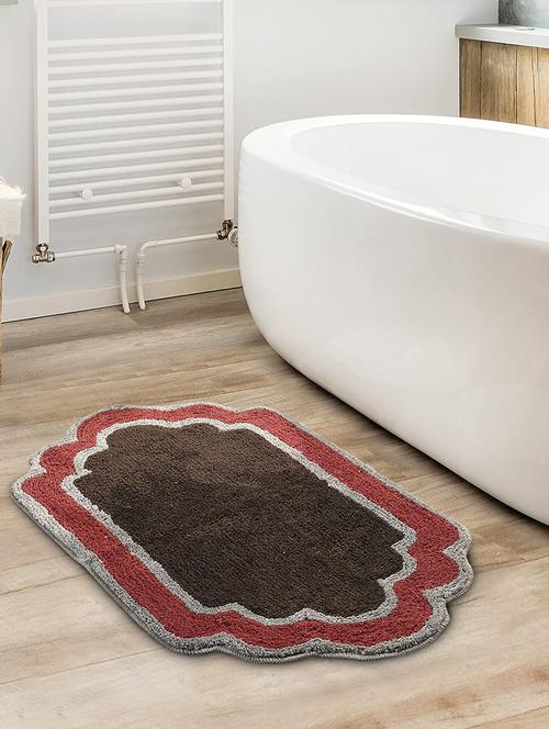 bow super soft bathmat by saral home - 50x80 cm (brown) - 19351681 - Very Small Image - 1