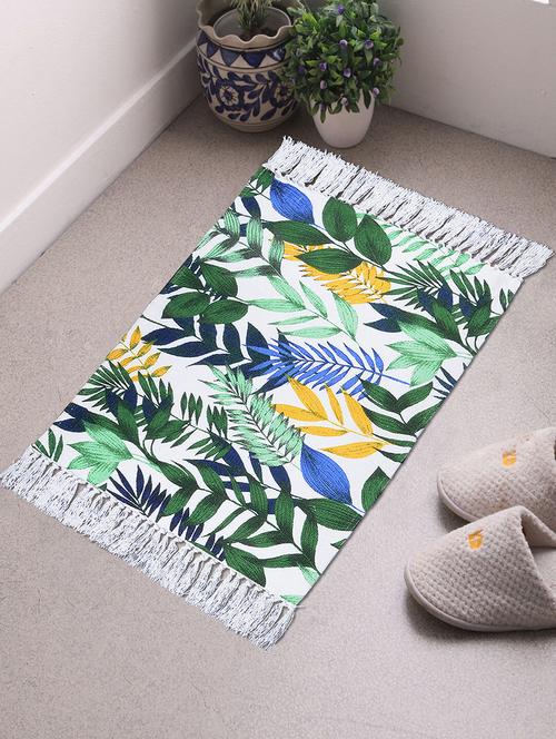 saral home multicolor cotton printed antiskid set of 2 floormats - 60x90 cm - 19351708 - Very Small Image - 1