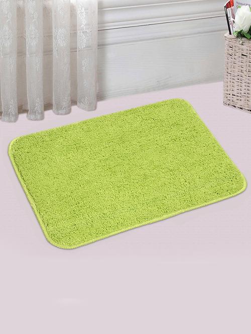 saral home microfiber anti-skid bath mat pack of 2 (green, 35x50 cm) - 19351749 - Very Small Image - 1