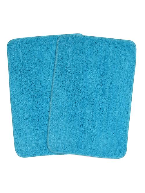 saral home microfiber anti-skid bath mat pack of 2 (turquoise, 35x50 cm) - 19351754 - Very Small Image - 1
