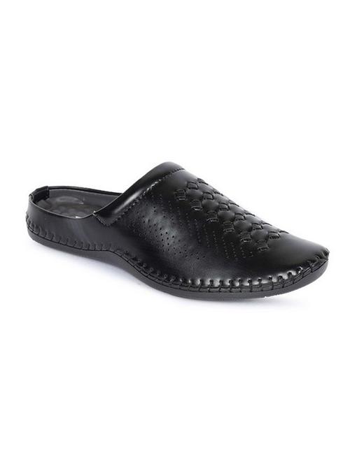 black leatherette slip on mules - 19351796 - Very Small Image - 1