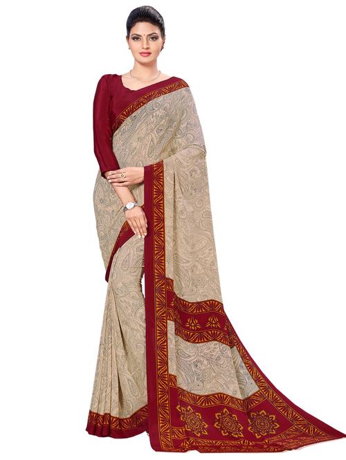 multi colored printed saree with blouse - 19352045 - Very Small Image - 1