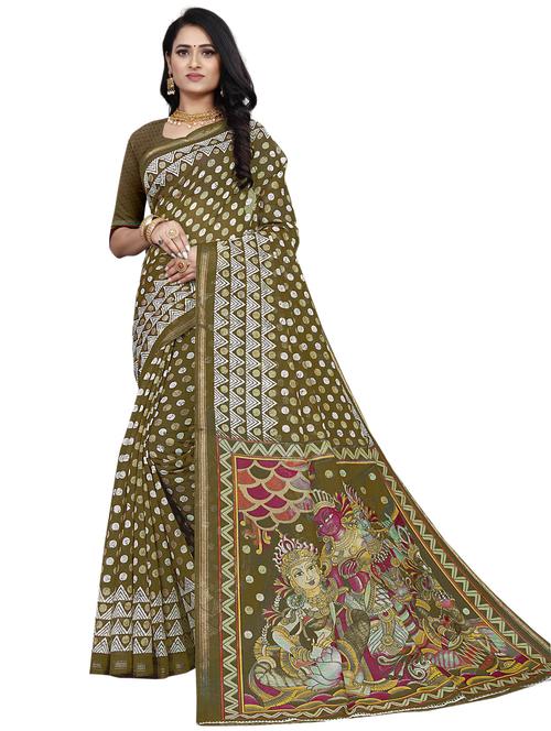 multi colored printed saree with blouse - 19352163 - Very Small Image - 1