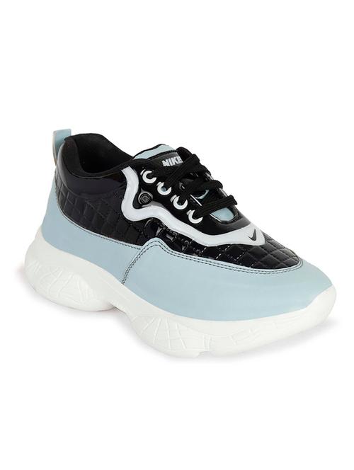 black leatherette laceup casual shoes - 19353403 - Very Small Image - 1