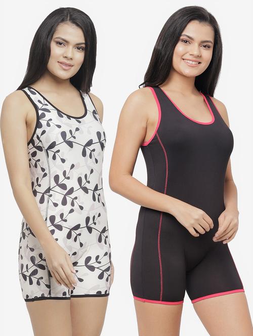 pack of 2 solid swimsuit - 19353594 - Very Small Image - 1