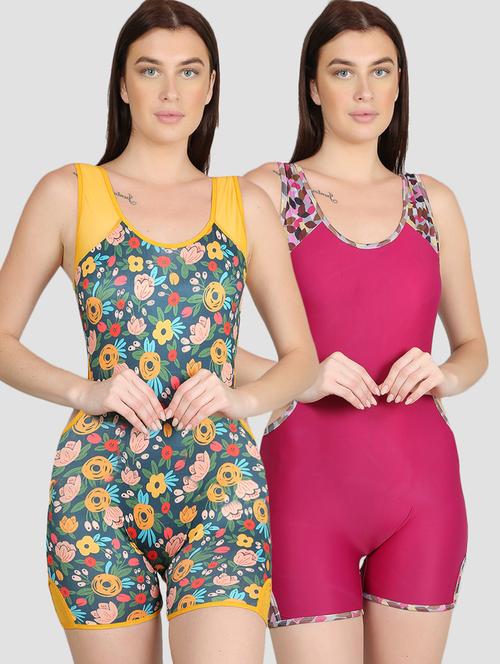 pack of 2 solid swimsuit - 19353662 - Very Small Image - 1