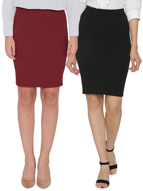 pack of 2 solid pencil skirts - 19353784 - Very Small Image - 1