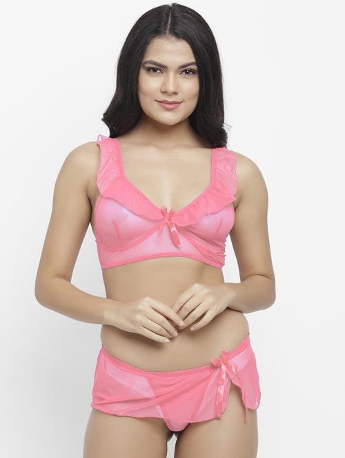 lace detailed bras and panty set - 19354355 - Very Small Image - 1