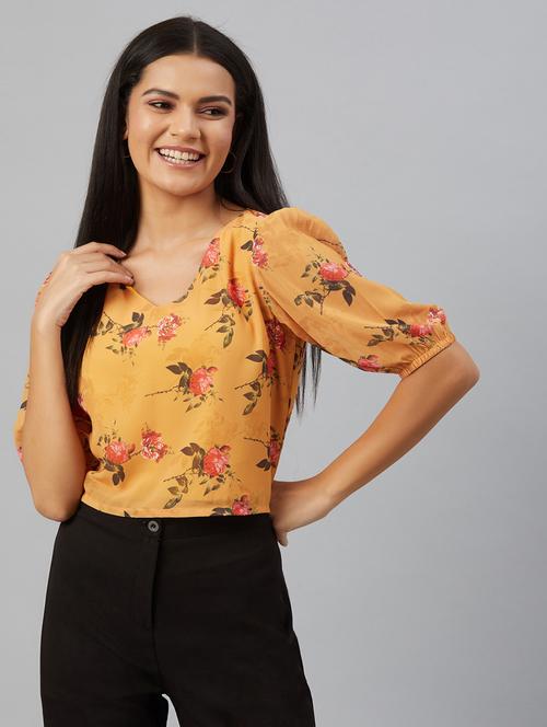 yellow printed regular top - 19354440 - Very Small Image - 1