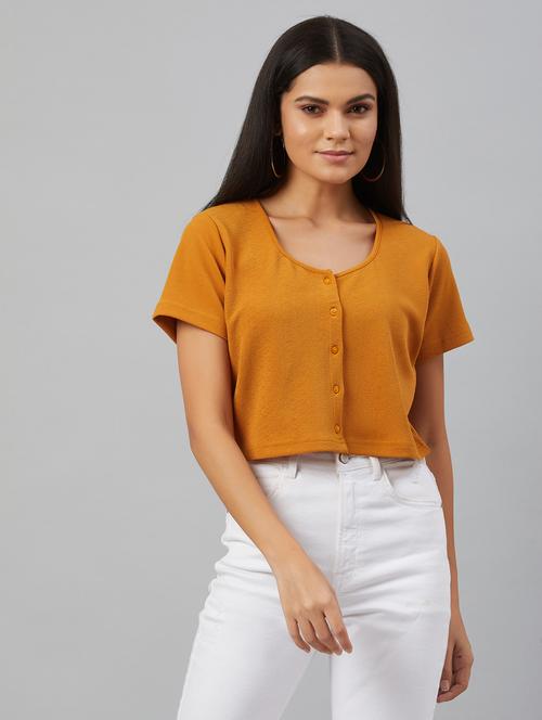 yellow solid regular top - 19354445 - Very Small Image - 1