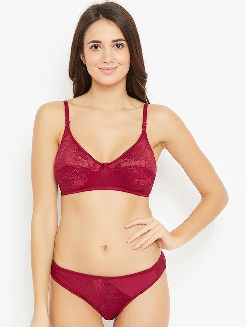 lace detailed bras and panty set - 19354489 - Very Small Image - 1
