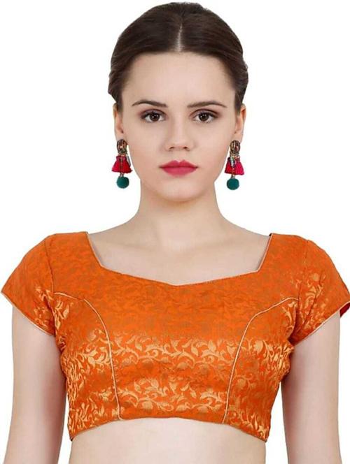 orange self design regular blouse - 19355364 - Very Small Image - 1