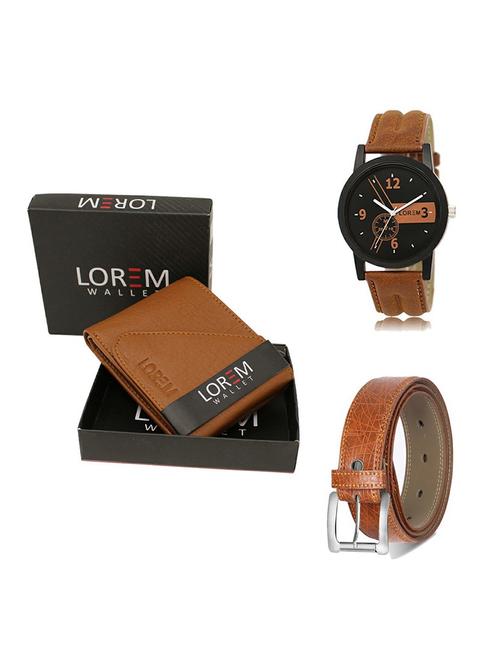 belt, wallet & watch gift combo - 19355467 - Very Small Image - 1