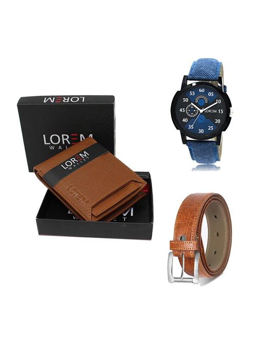 belt, wallet & watch gift combo - 19355514 - Very Small Image - 1