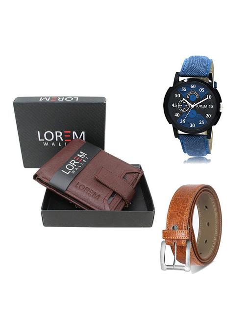 belt, wallet & watch gift combo - 19355519 - Very Small Image - 1
