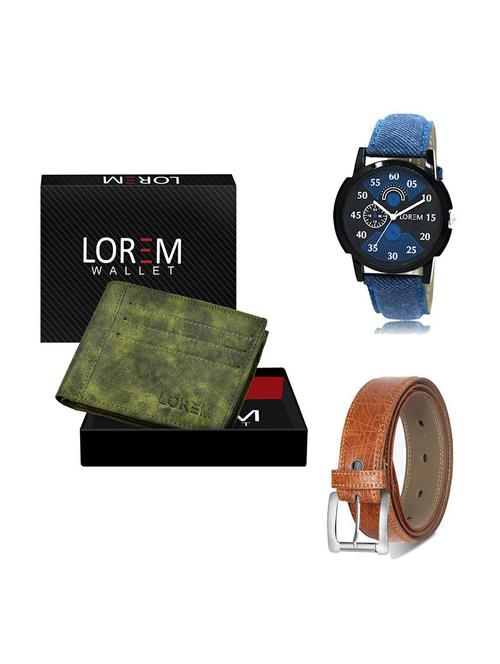 belt, wallet & watch gift combo - 19355527 - Very Small Image - 1