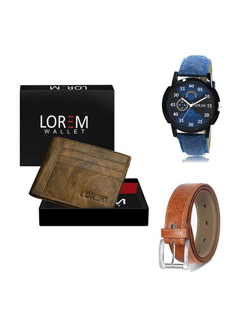 belt, wallet & watch gift combo - 19355529 - Very Small Image - 1