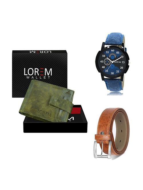 belt, wallet & watch gift combo - 19355532 - Very Small Image - 1