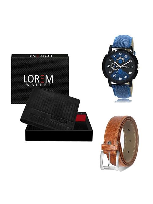 belt, wallet & watch gift combo - 19355541 - Very Small Image - 1