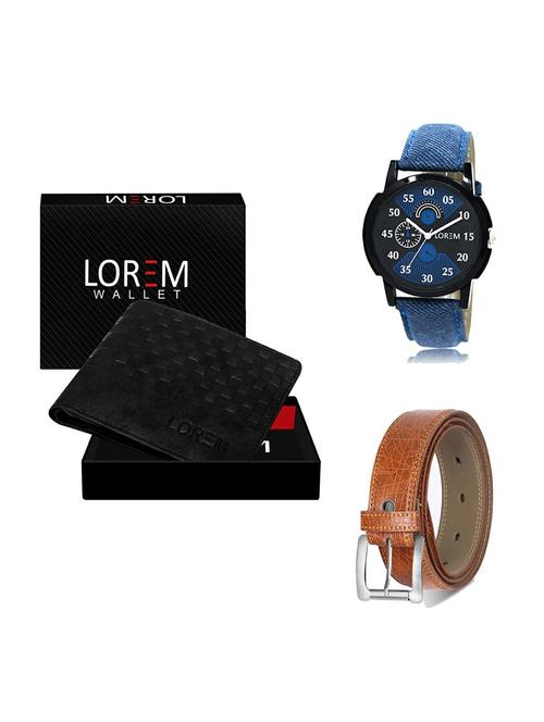 belt, wallet & watch gift combo - 19355549 - Very Small Image - 1