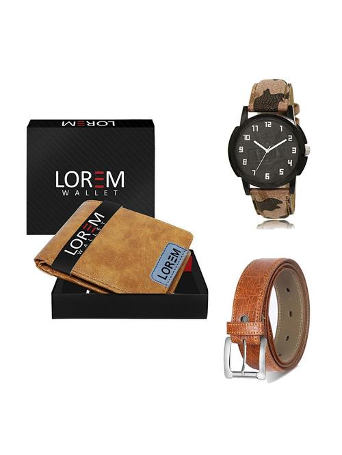 belt, wallet & watch gift combo - 19355566 - Very Small Image - 1
